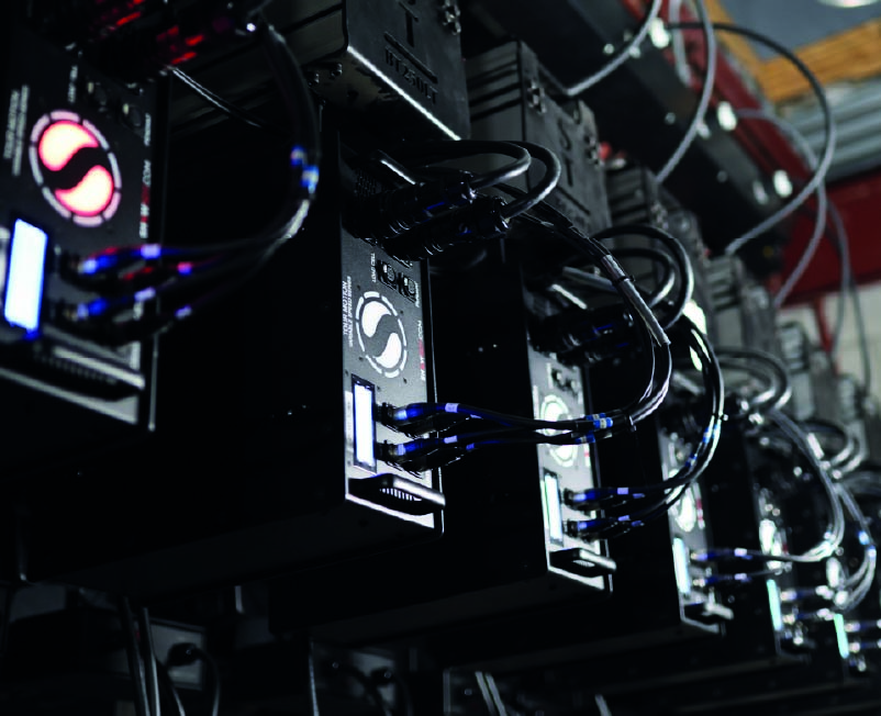 Motorized rigging – Stage right