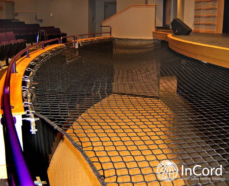 SHOWSDT Orchestra Pit Net specifically designed to prevent accidents and injuries by catching any falling objects, instruments or equipment.