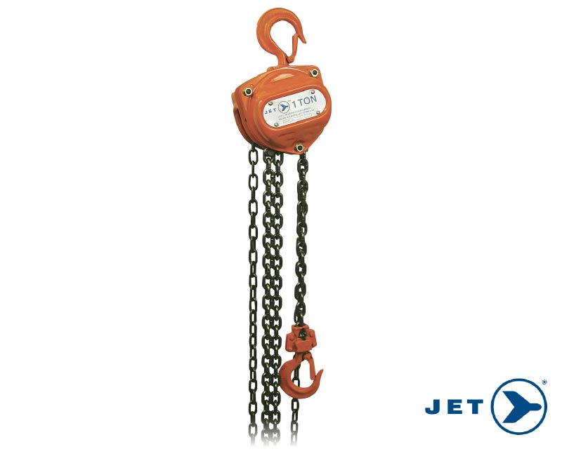 Jet 1 Ton 10 inch Chain Fall Hoist L-90 Series is a powerful and reliable tool for lifting and hoisting heavy loads.