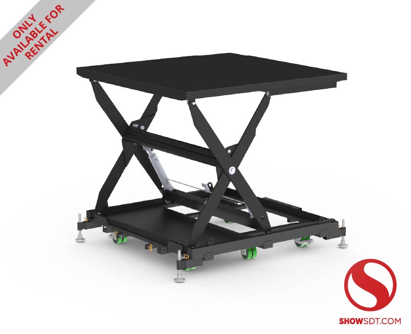 SHOWSDT Hydraulic dolly lift with a black semi-gloss finish 