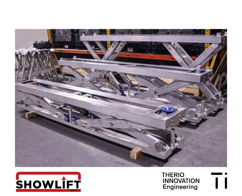 Looking for a versatile staging solution? The SHOWSDT ShowLift variable height staging platform is perfect for any event or performance.